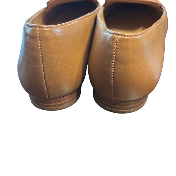 J. Crew Brown Loafers Shoes Bow Slip On Vegan Leather Excellent Condition sz 10 - Picture 6 of 10